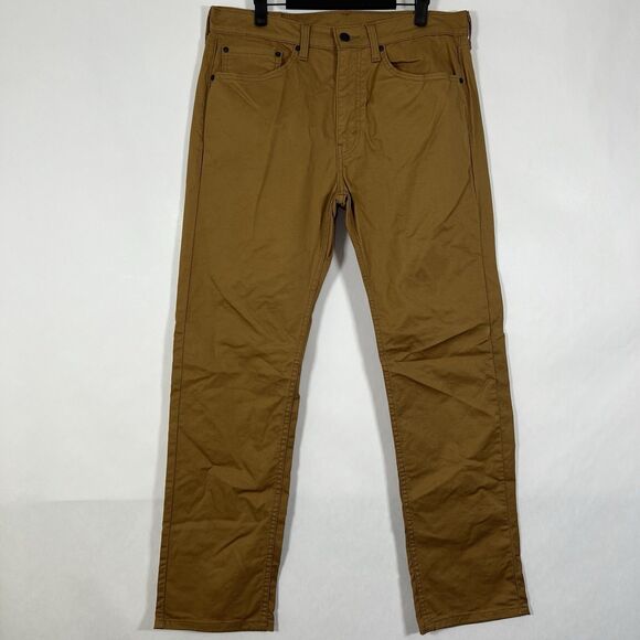 Levi's Other - Levi's 505 Jeans Mens Size 34x32 Tan Brown Regular Fit Straight Leg 5 Pocket EUC